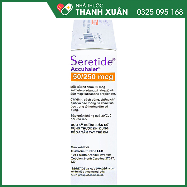 Seretide Accuhaler 50/250mcg liều bột hít điều trị hen suyễn